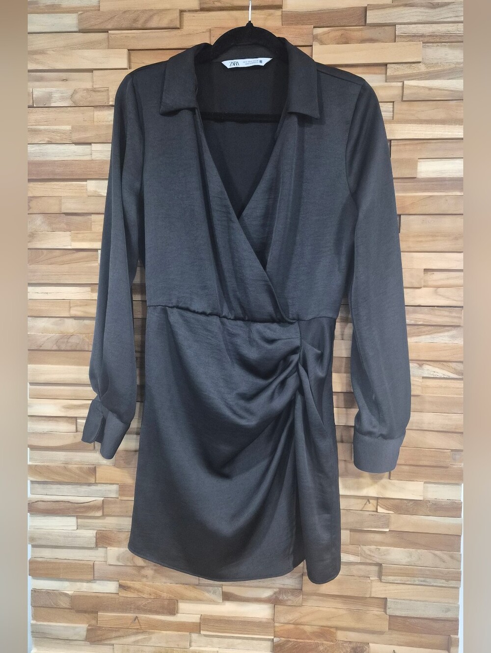 Zara Black Dress with long sleeves - Size S
